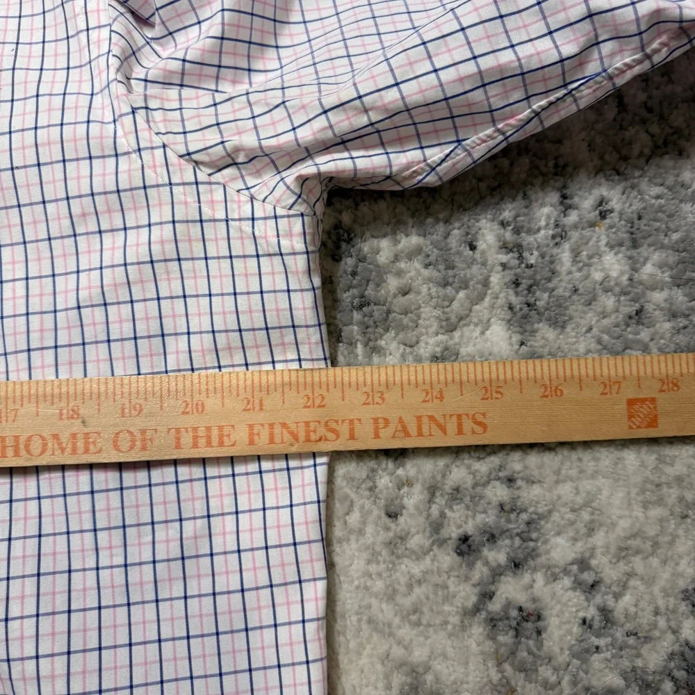 Ralph Lauren Mens Classic Fit Button Down Shirt Pink Navy 15.5 M - Picture 5 of 5